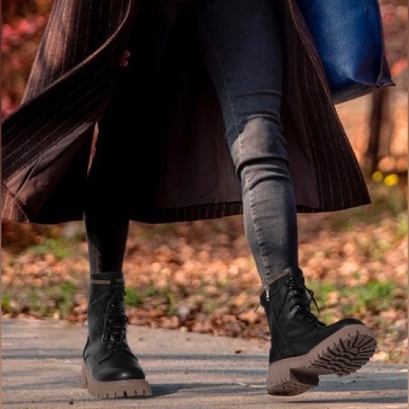 Chunky Lug Combat Boots - Picture 5 of 14